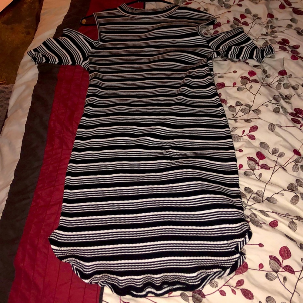 Derek Heart black/white striped dress